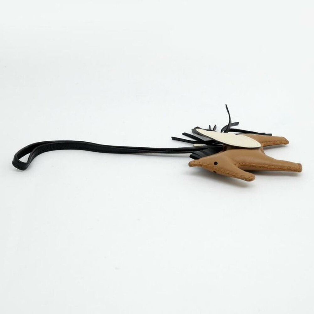 Hermes Pegase Pegasus PM Sesame Black Nata Anyo-milo Bag Charm - Picture 3 of 10